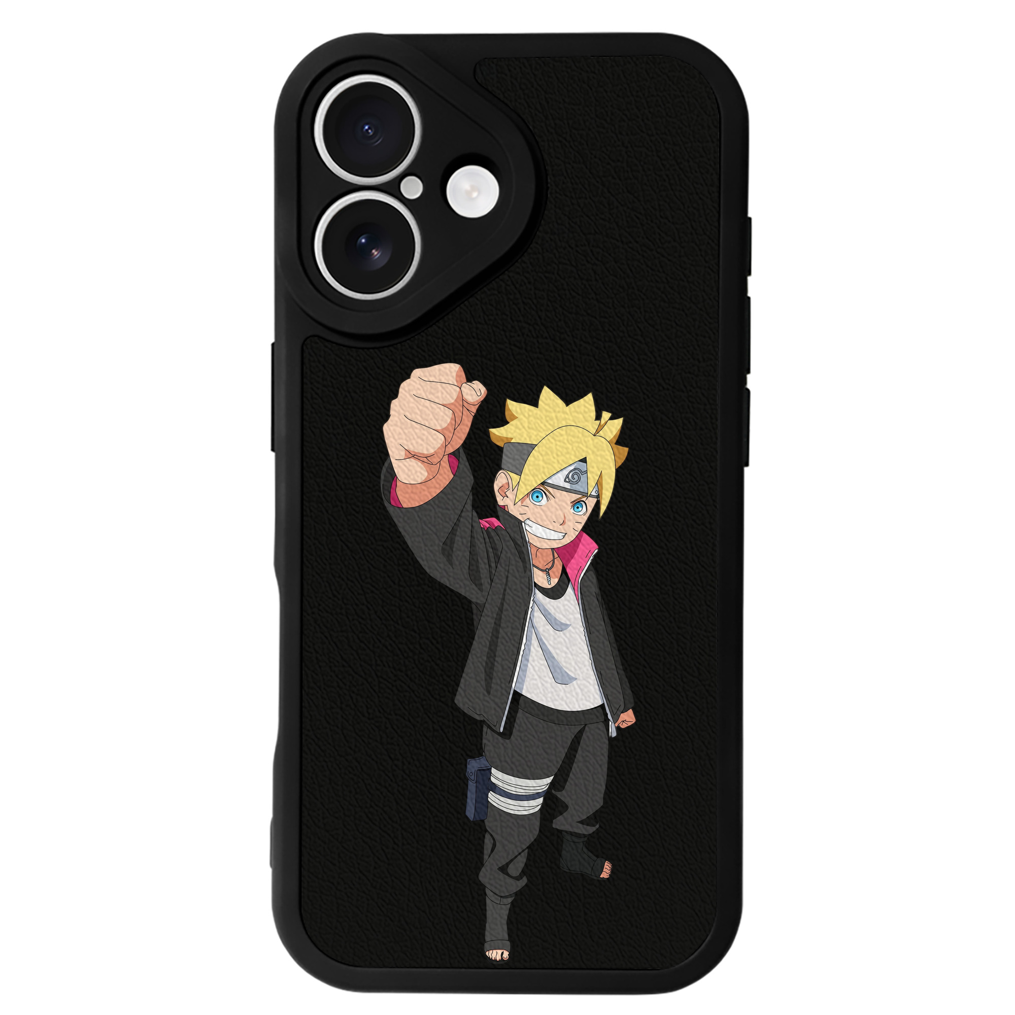 （画像用） NARUTO -ナルト- うずまき ボルト Uzumaki Boruto 【iPhone 16シリーズ対応】シリコンスマホケース（レザー調） 材質：シリコン